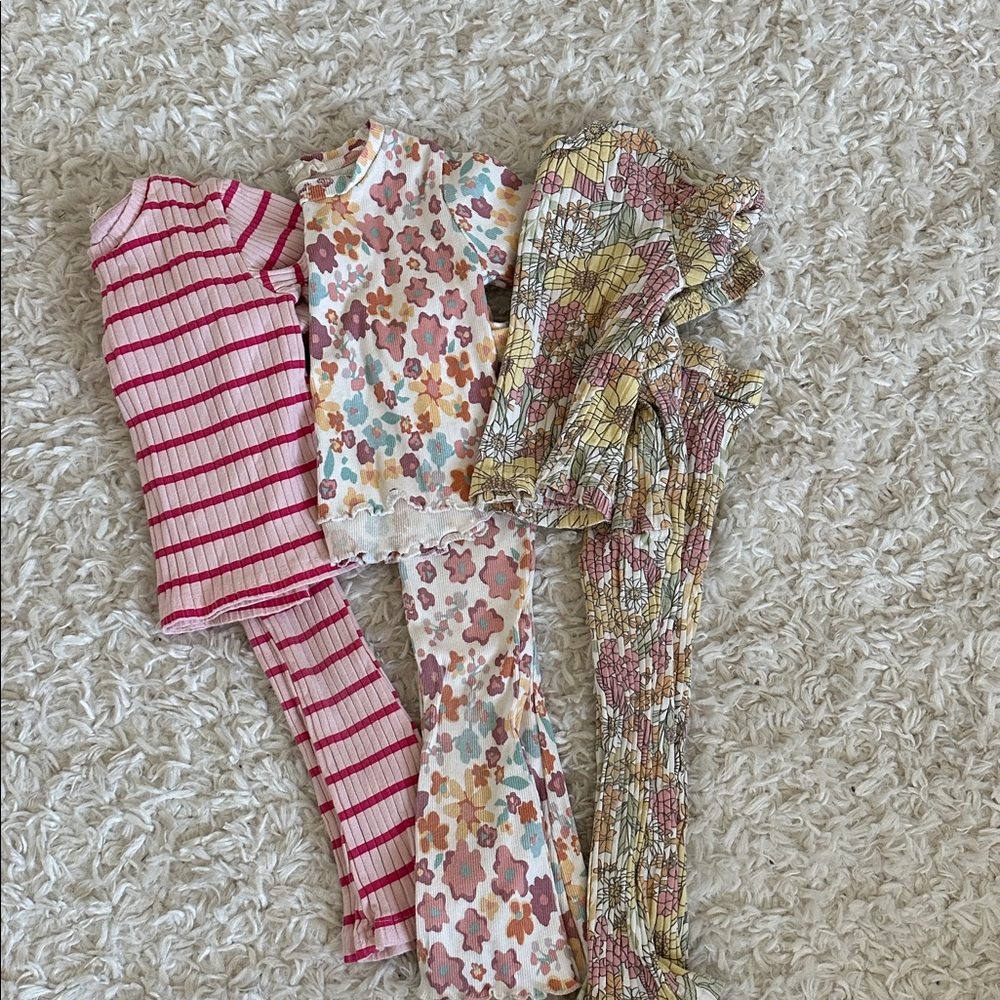 Jessica Simpson toddler girl 3T ribbed flare sets!